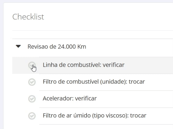checklist oficina mecanica motocicletas